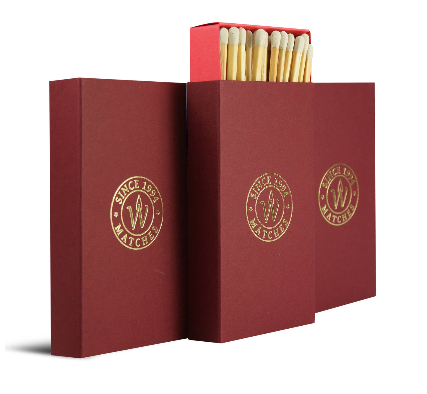 Premium Streichhölzer – Lange Design-Streichhölzer - Bordeaux