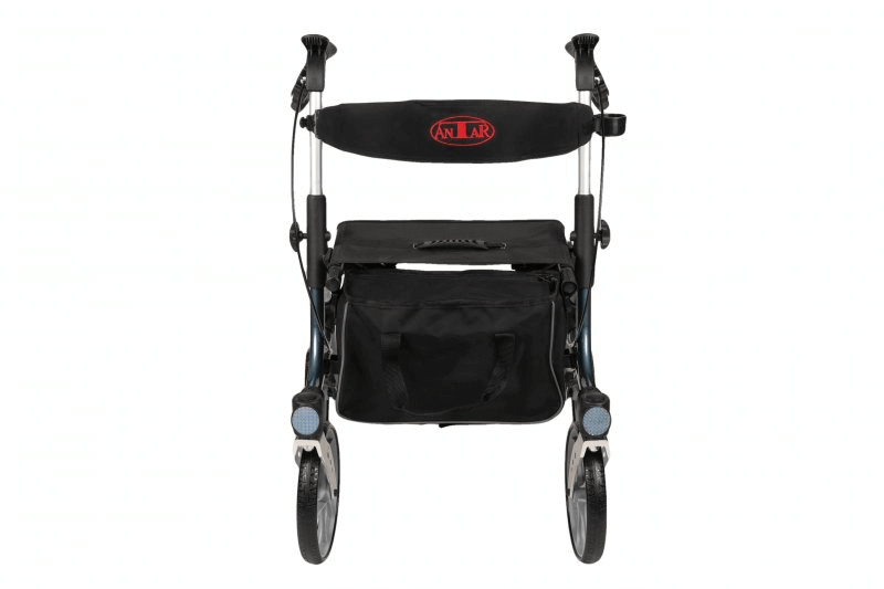 Antar Leichtgewicht Rollator faltbar, 25 cm Räder, Sitz & Lehne