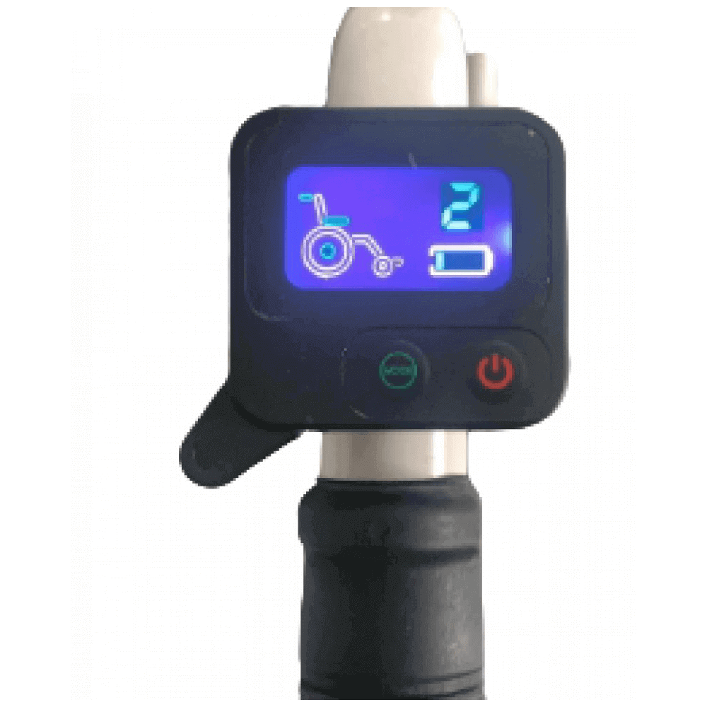 Elektrischer Komfort-Rollstuhl mit Begleitsteuerung, faltbar