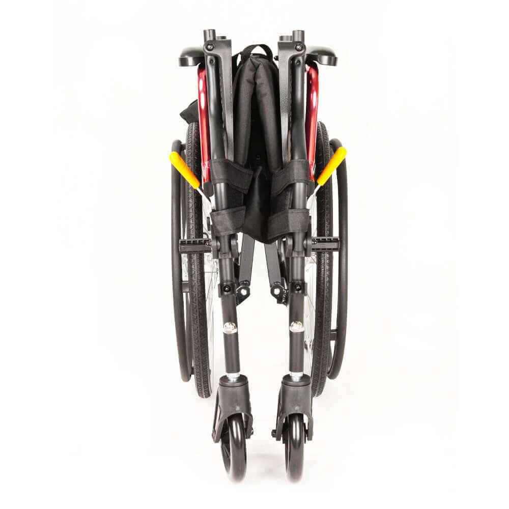 Leichter Faltrollstuhl AT52324 aus Aluminium – nur 10,7 kg & 100 kg Belastung