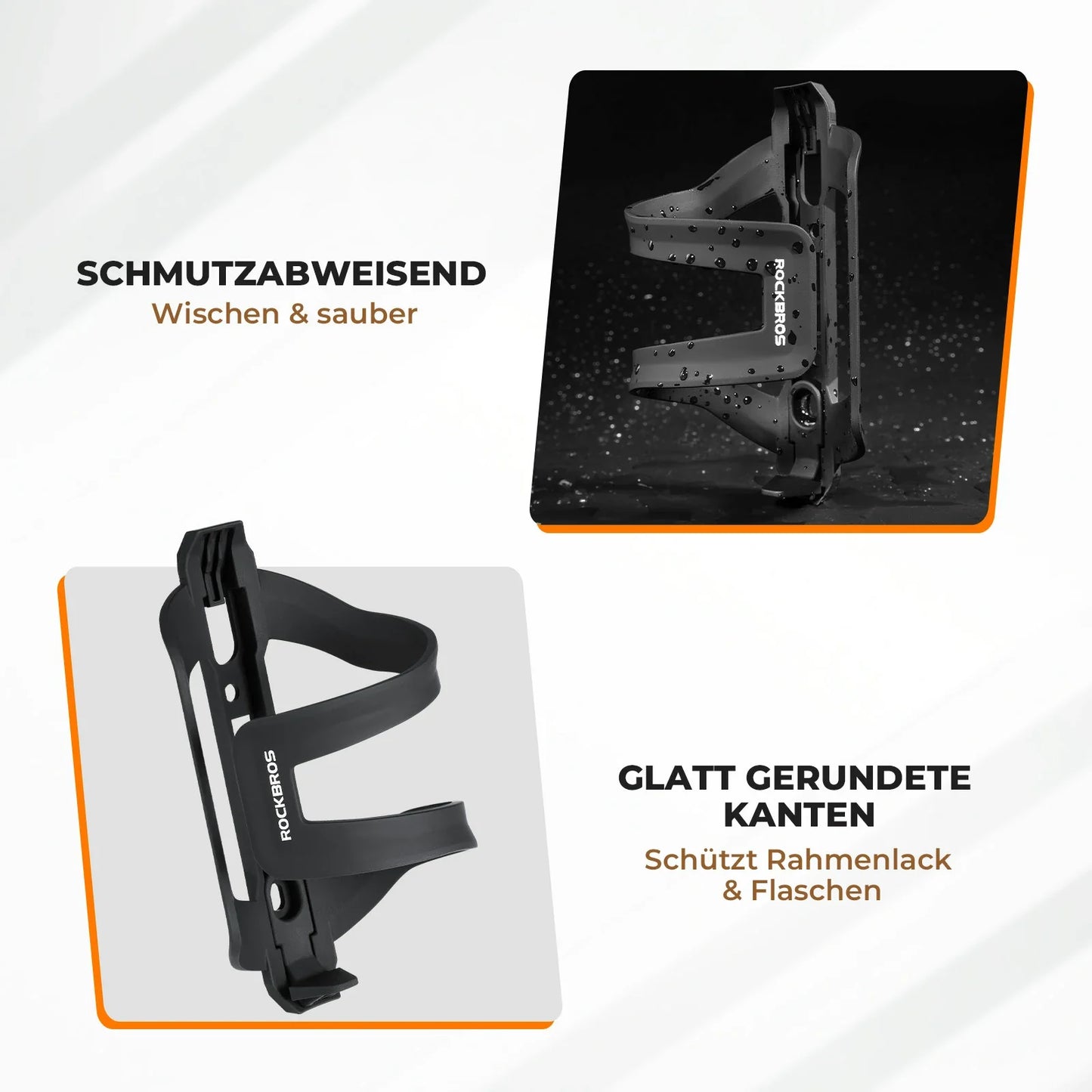 Fahrrad Flaschenhalter aus PC+ABS, Getränkehalter Trinkflaschenhalter Seitliche Entnahme Robust Einfach zu Reinigen