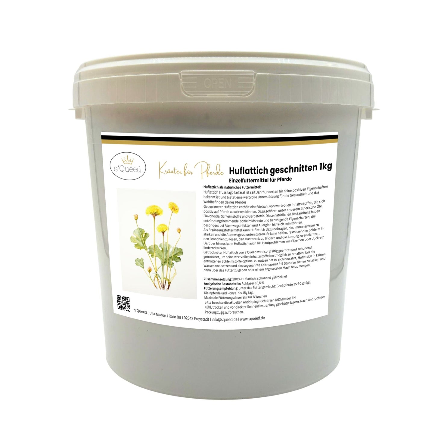 Huflattich Pferd - Hustenkräuter für Pferde - Schleimlöser Pferd