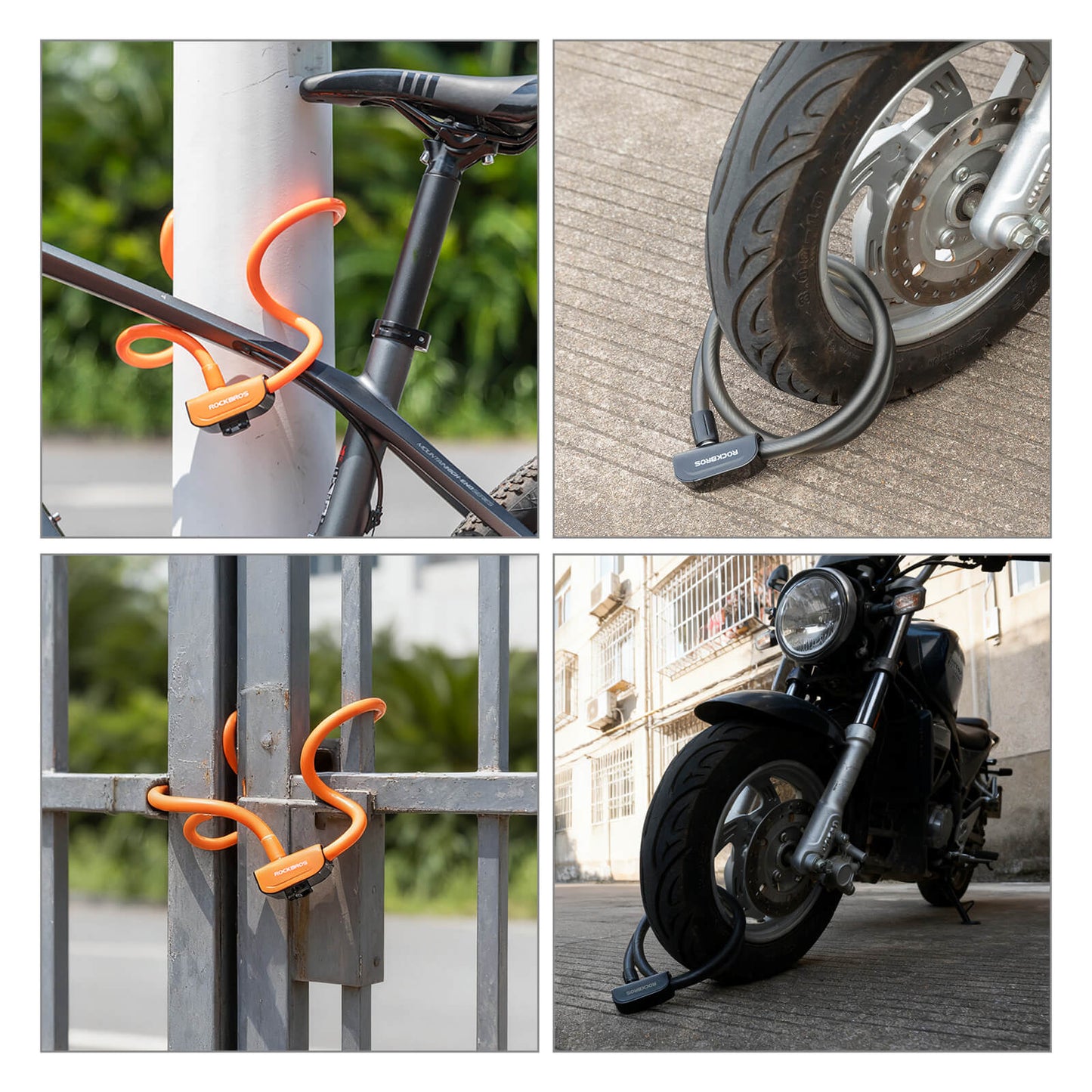 ROCKBROS Fahrradschloss 110 cm / 11 mm