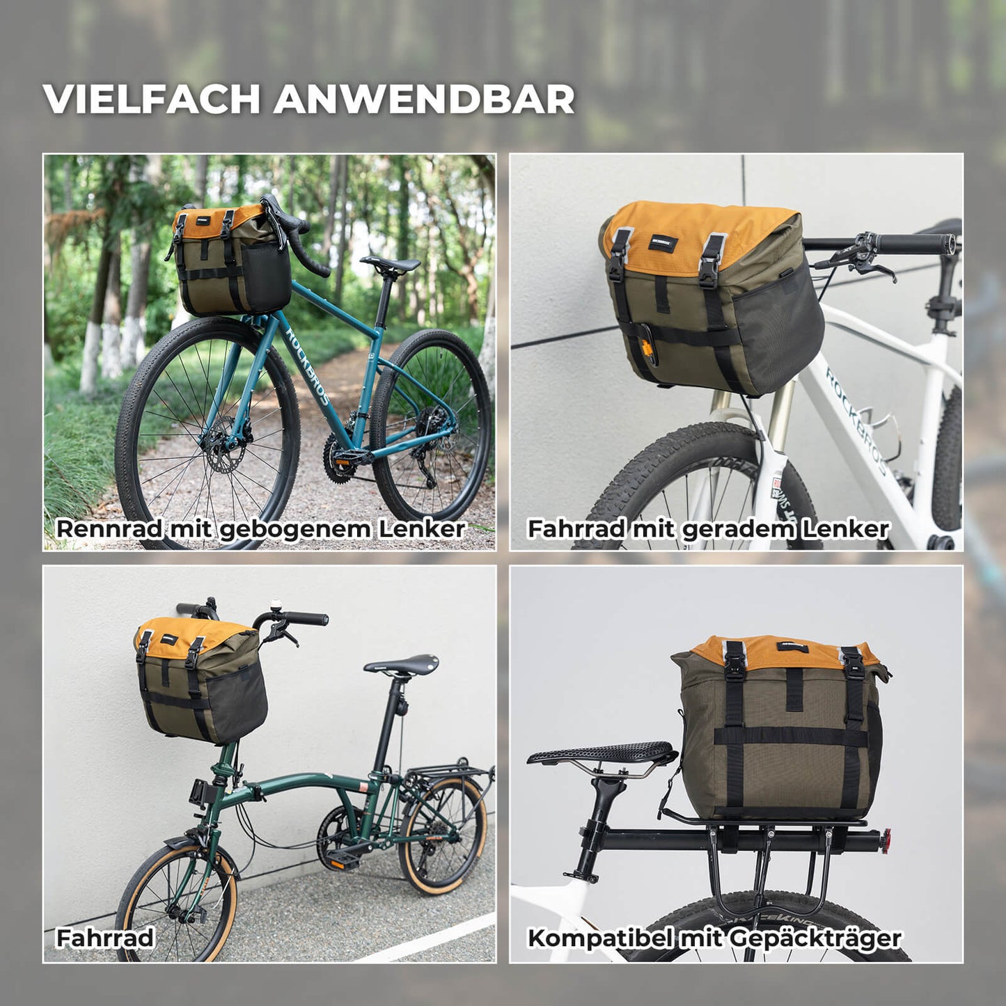 Fahrradtasche Lenkertasche 13,5–24 L