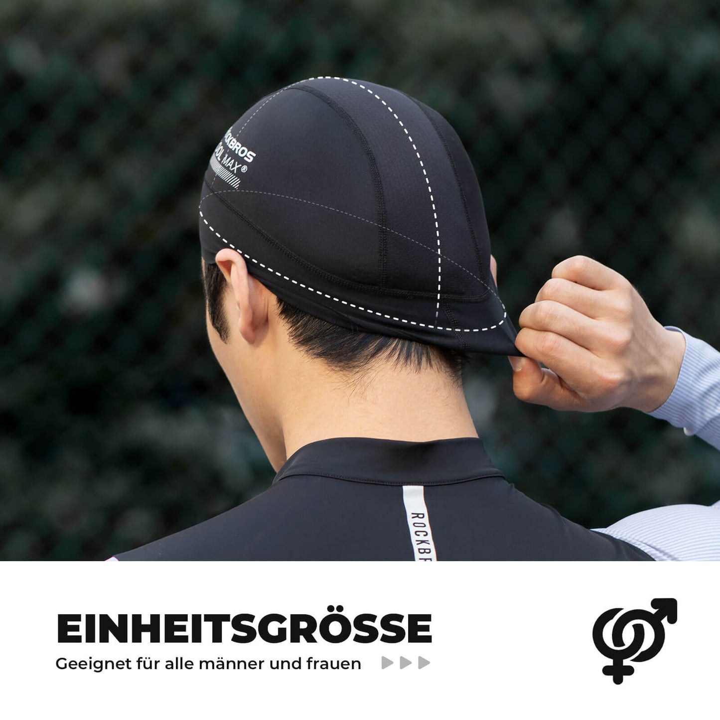ROCKBROS Fahrrad Mütze UV Schutz Helmmütze Atmungsaktive für Radsportler