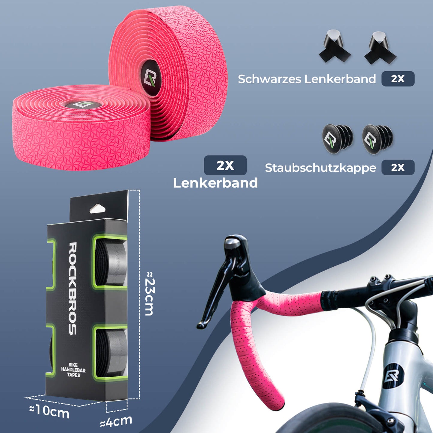 Fahrrad Lenkerband Griffband Lang 220cm für MTB Rennrad Vier Farben