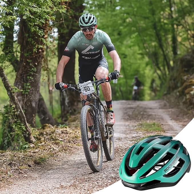 ROCKBROS Fahrradhelm MTB Rennradhelm Atmungsaktiv PC+EPS Magnetschnall