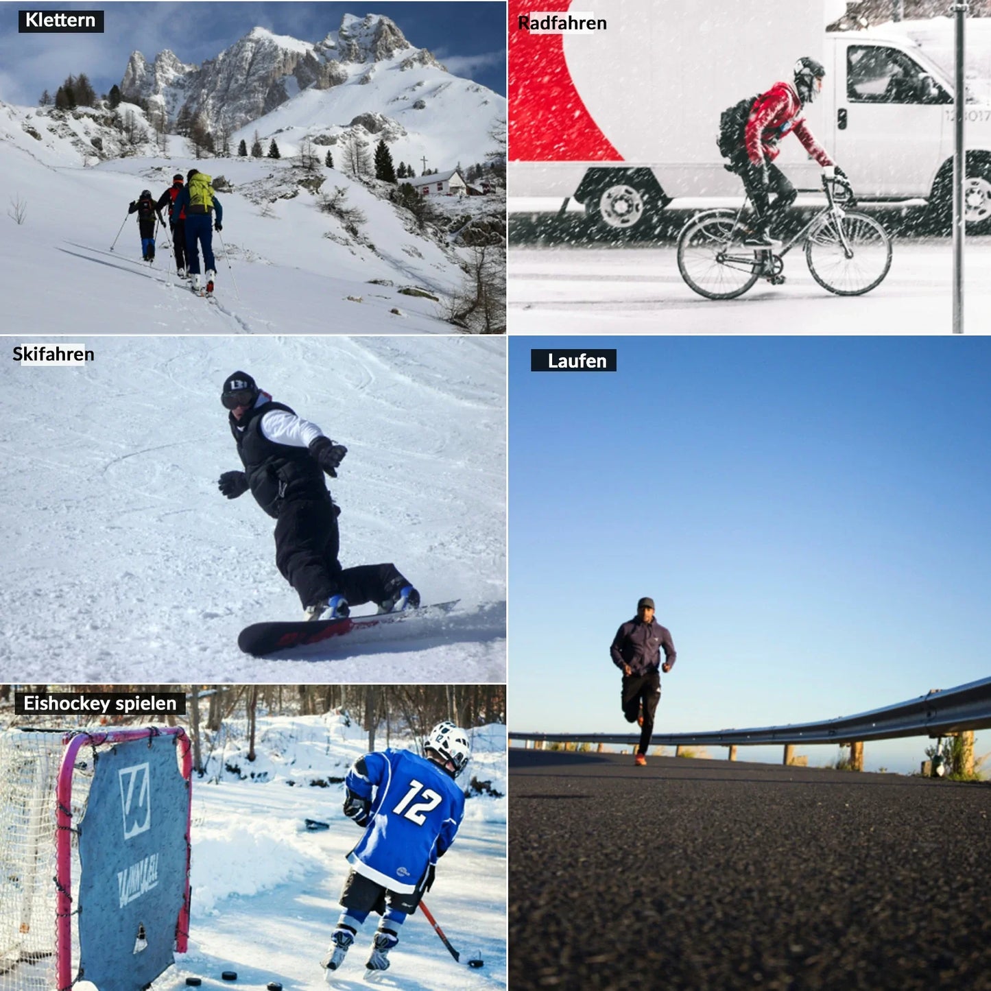 Winter Fahrrad Mütze Helmmütze Warm und Dehnbar Fahrradkappe