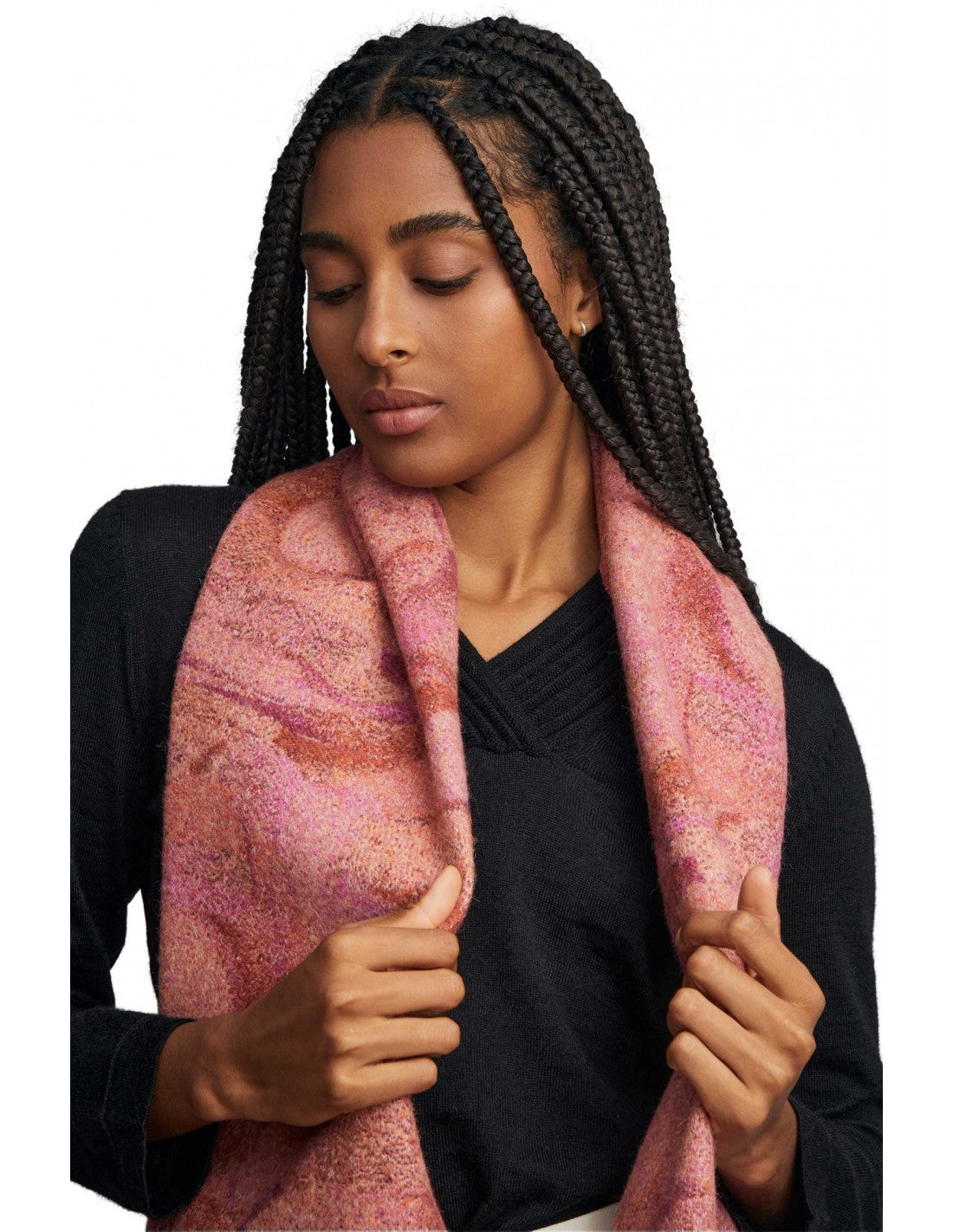 Kuna - Alpaka Webschal Willing – 100 % Baby‑Alpaka - einmaliges Muster