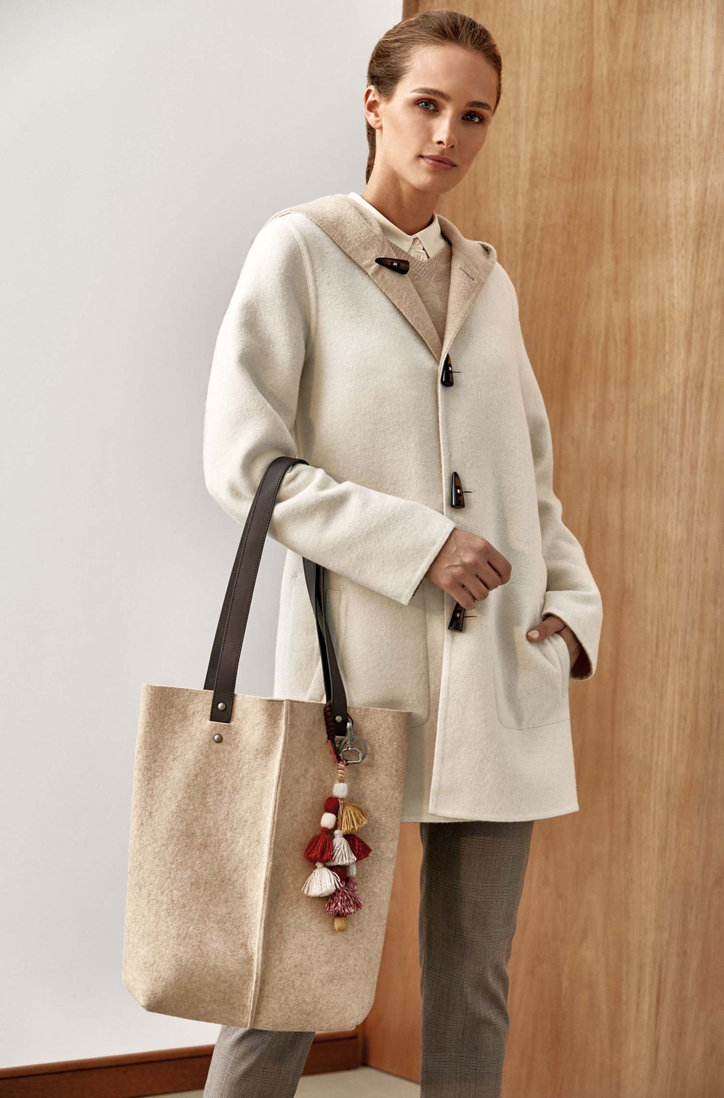 KUNA - Alpaka Wende-Mantel ANASTASIA – Zwei Mäntel in Einem