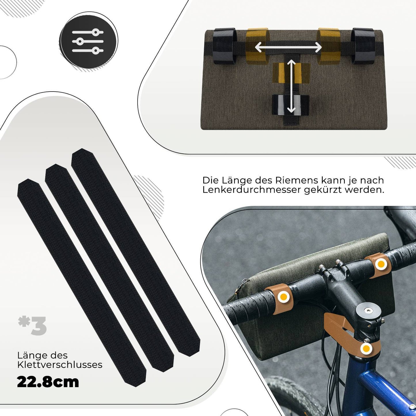 ROCKBROS Fahrrad Lenkertasche Fahrradtasche Fahrradkorb 6 Farbe ca. 1.3L