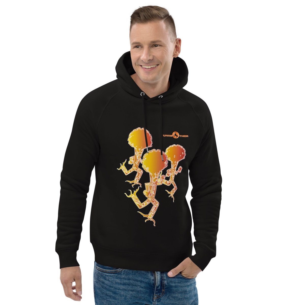 Run Forest 85% Organic Cotton 15% Recycled Polyester Unisex Pullover Hoodie - Unimother