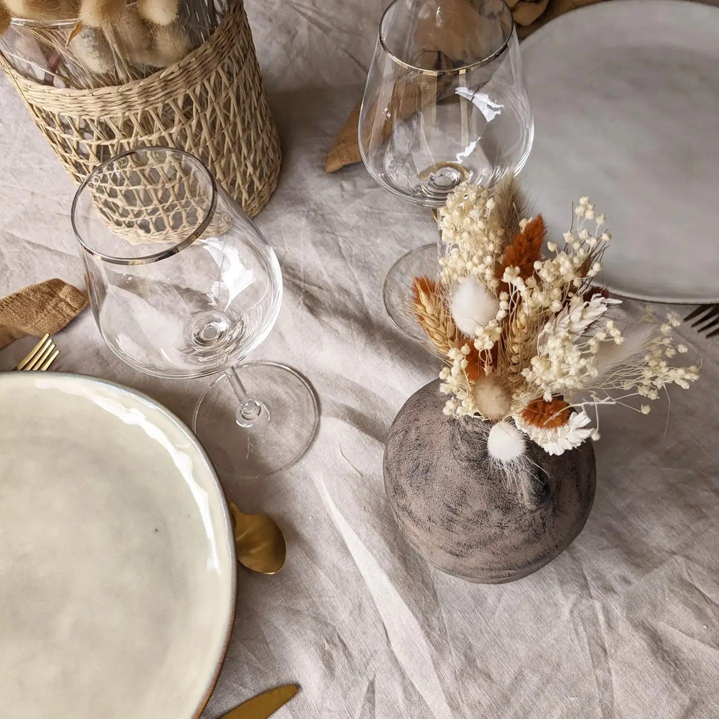 Masion Oline - Trockenblumen - COUNTY CHIC -  kleiner Strauß natürlicher Trockenblumen