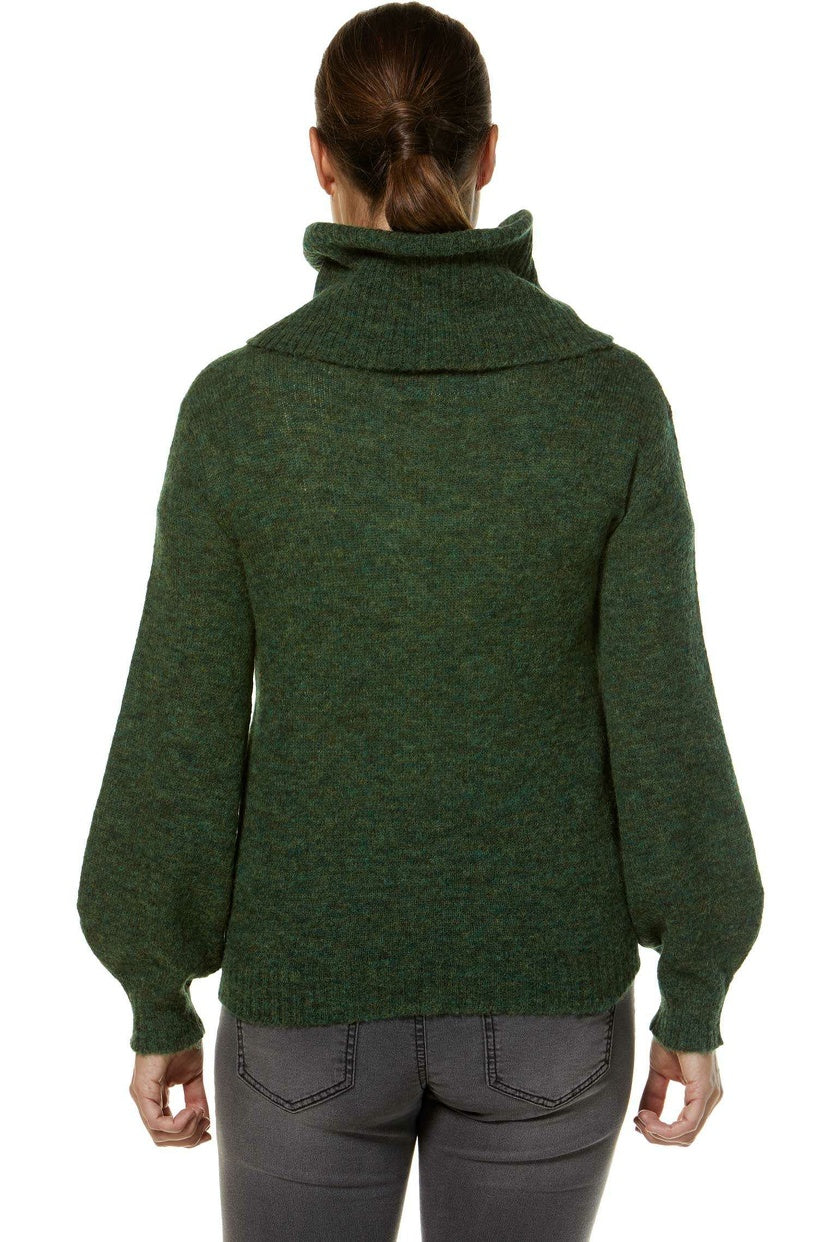 Alpaka Rollkragen Pullover SALOMON – Modischer Crop-Strick mit Applikationen