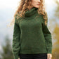 Alpaka Rollkragen Pullover SALOMON – Modischer Crop-Strick mit Applikationen