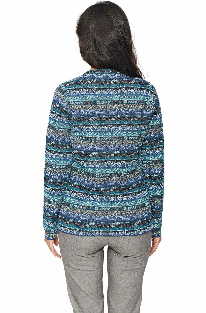 Apu Kuntur - Alpaka Strickjacke TAMIA – Jacquard-Cardigan aus 100% Baby Alpaka