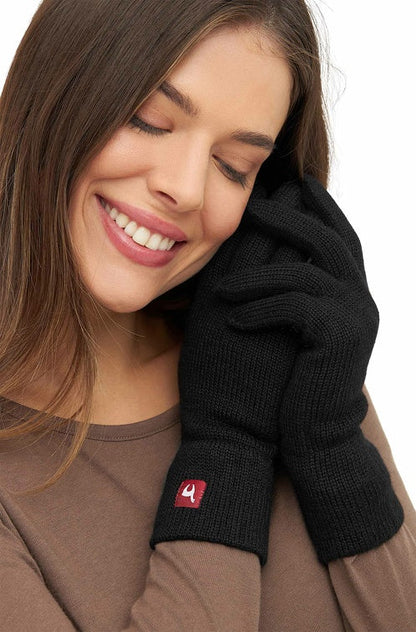 Apu Kuntur - Alpaka Fingerhandschuhe Uni – 100 % Baby‑Alpaka