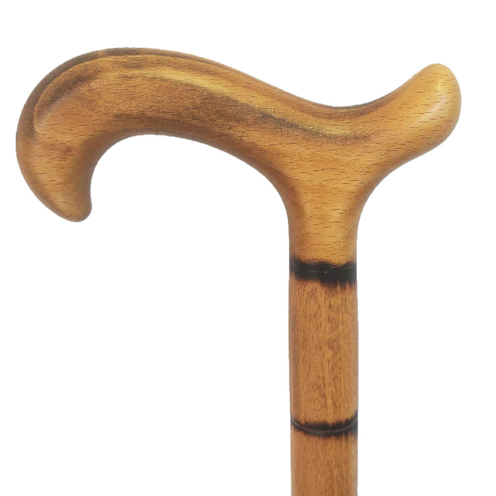 Bambus Gehstock mit Derbygriff, 90 cm, bis 100 kg