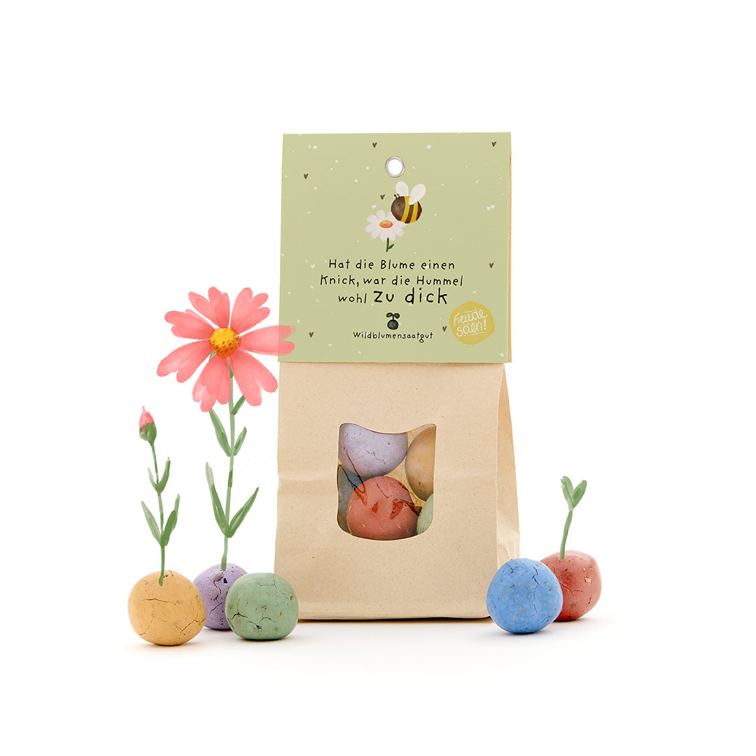 Hat die Blume einen Knick - Bunte Blumenmurmeln