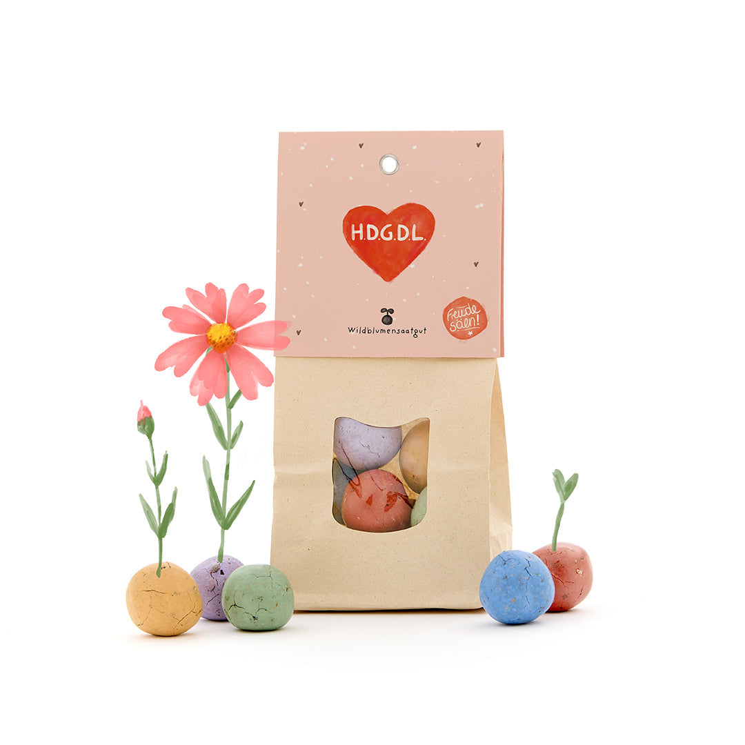 HDGDL - Bunte Blumenmurmeln - Hab dich ganz doll lieb