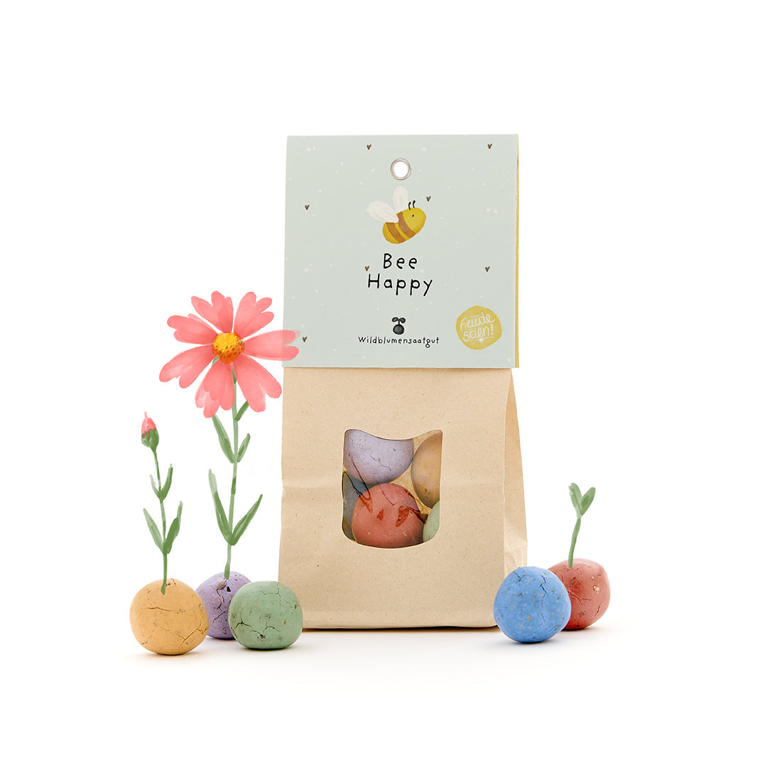 Bee Happy - Bunte Blumenmurmeln