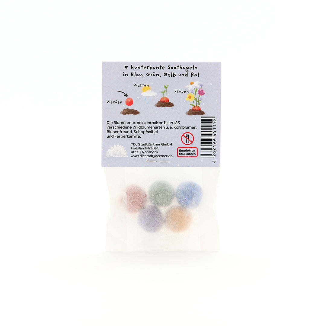 5 Blumenmurmeln im Tütchen "Namaste Bitches"