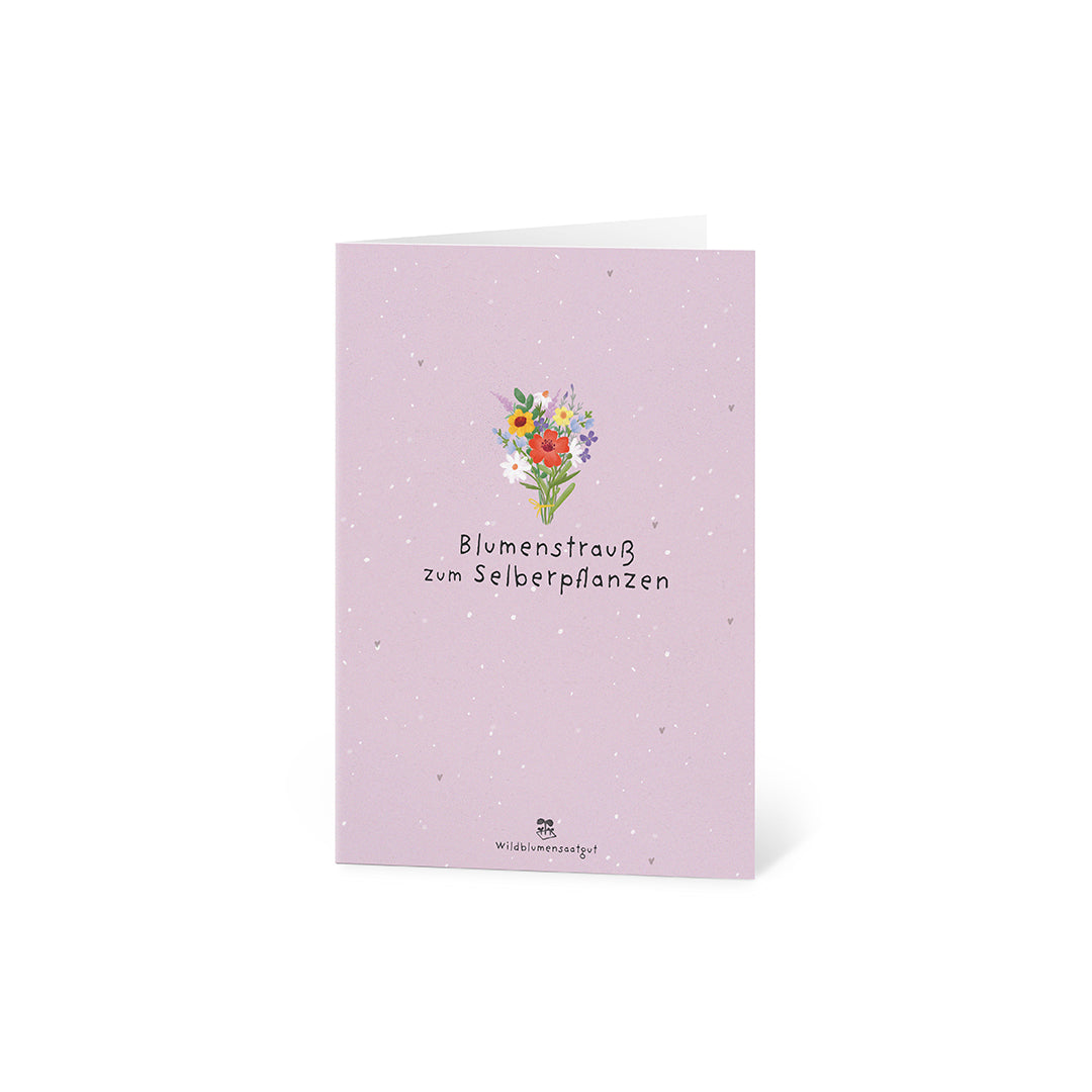 Grußkarte - Blumenstrauß zum Selberpflanzen