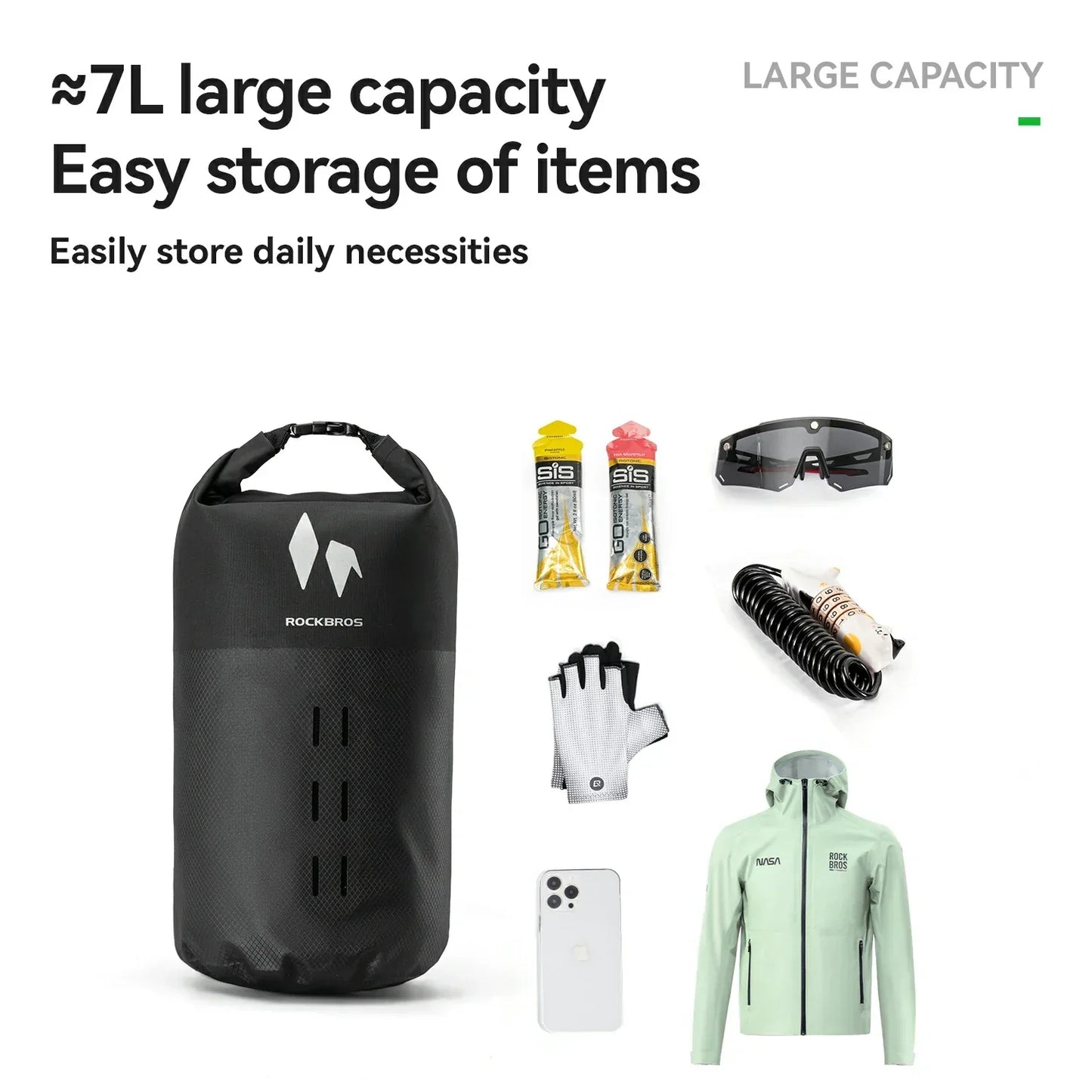 100% Wasserdichtes Gepäckträgertasche Gepäckträger für Vordergabel  7L AS-156 RideMate