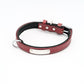 Hundehalsband mit Namen aus hochwertigem Leder, Innenpolsterung aus Neopren, 2 massive D-Ringe