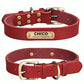 Echtleder Hundehalsband mit Messingschnalle in vier Farben und gratis Gravur Name und Telefon