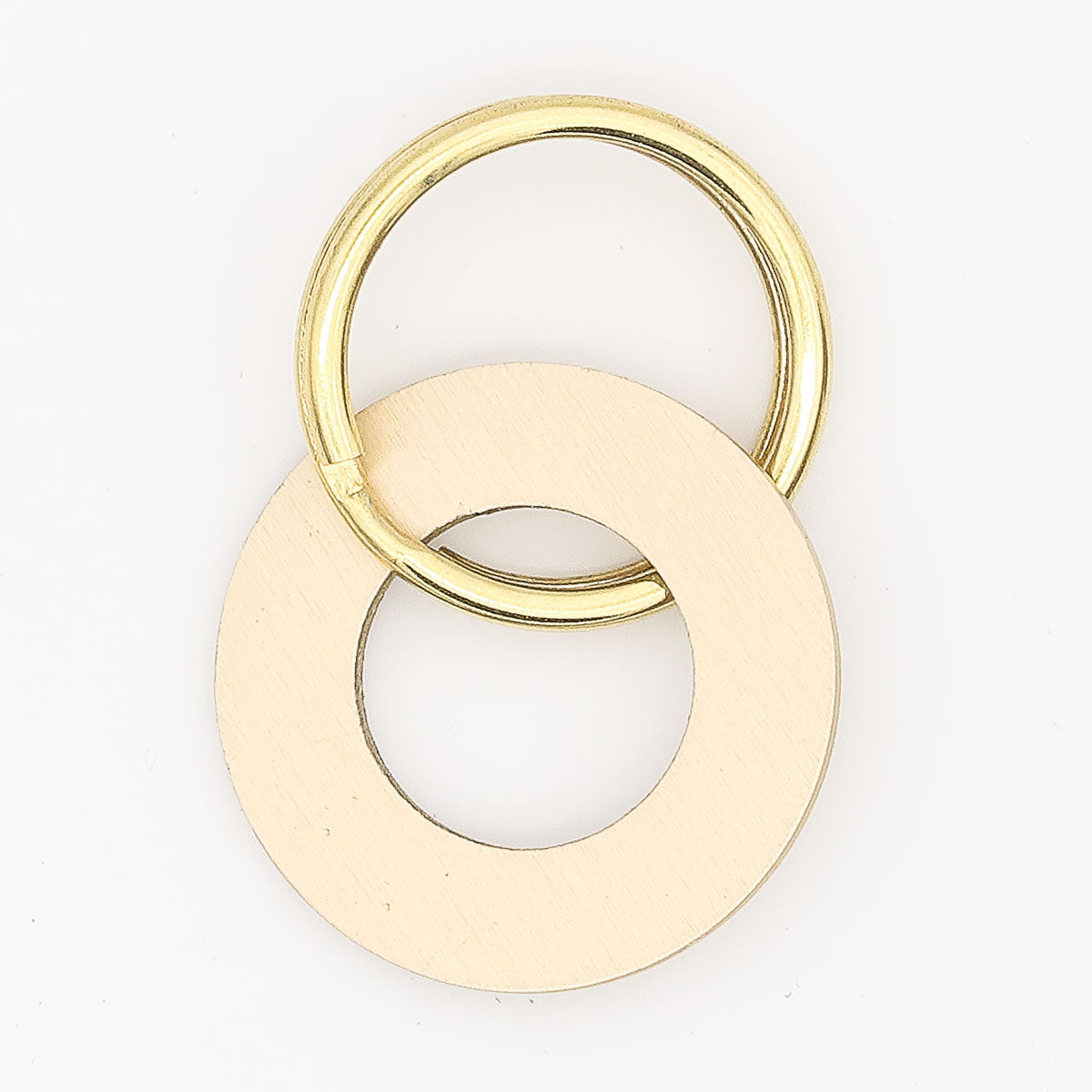 Ringförmige Hundemarke mit Gravur Messing gebürstet, 30 mm