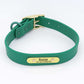 Wasserfestes Biothane Hundehalsband "Baxter" mit Gravur – Name & Telefonnummer – Outdoor – Grün oder Schwarz – S, M, L