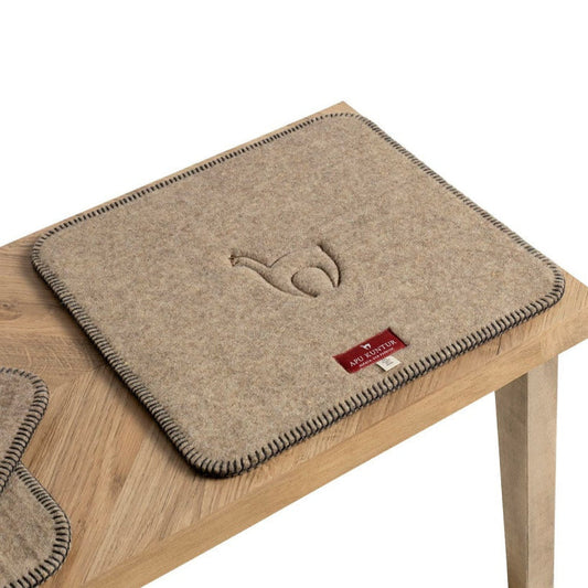 Apu Kuntur - Alpaka Sitzauflage - braun - 40x40cm - 70% Alpaka 30% Wolle