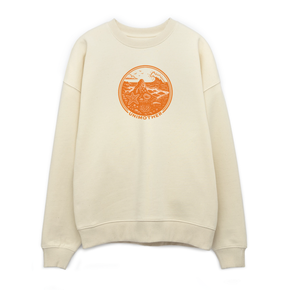 UNIMOTHER — Tide Pool & Surf Badge Stanley/Stella Radder Unisex Oversized Organic Sweatshirt - natural raw