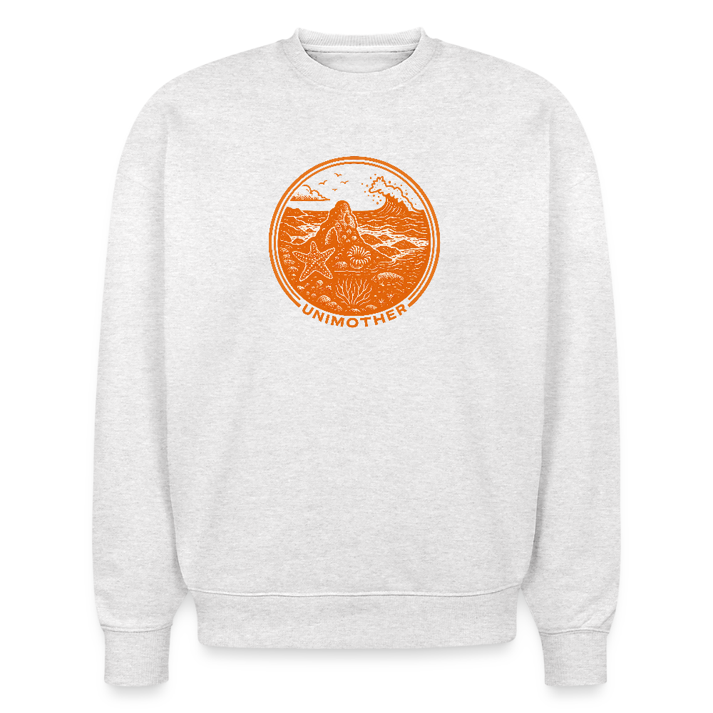 UNIMOTHER — Tide Pool & Surf Badge Stanley/Stella Radder Unisex Oversized Organic Sweatshirt - cool heather grey