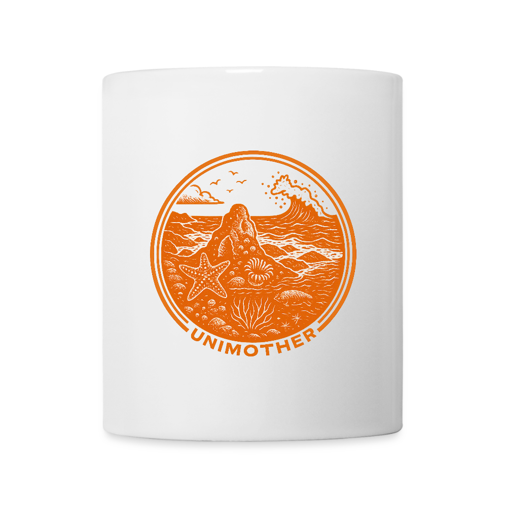 UNIMOTHER — Tide Pool & Surf Badge Coffee/Tea Mug - white