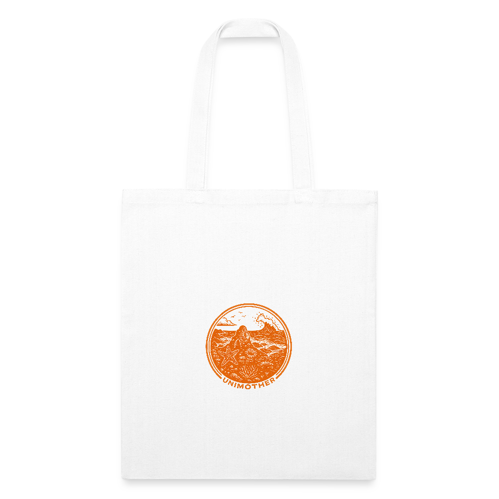 UNIMOTHER — Tide Pool & Surf Badge Recycled Tote Bag - white