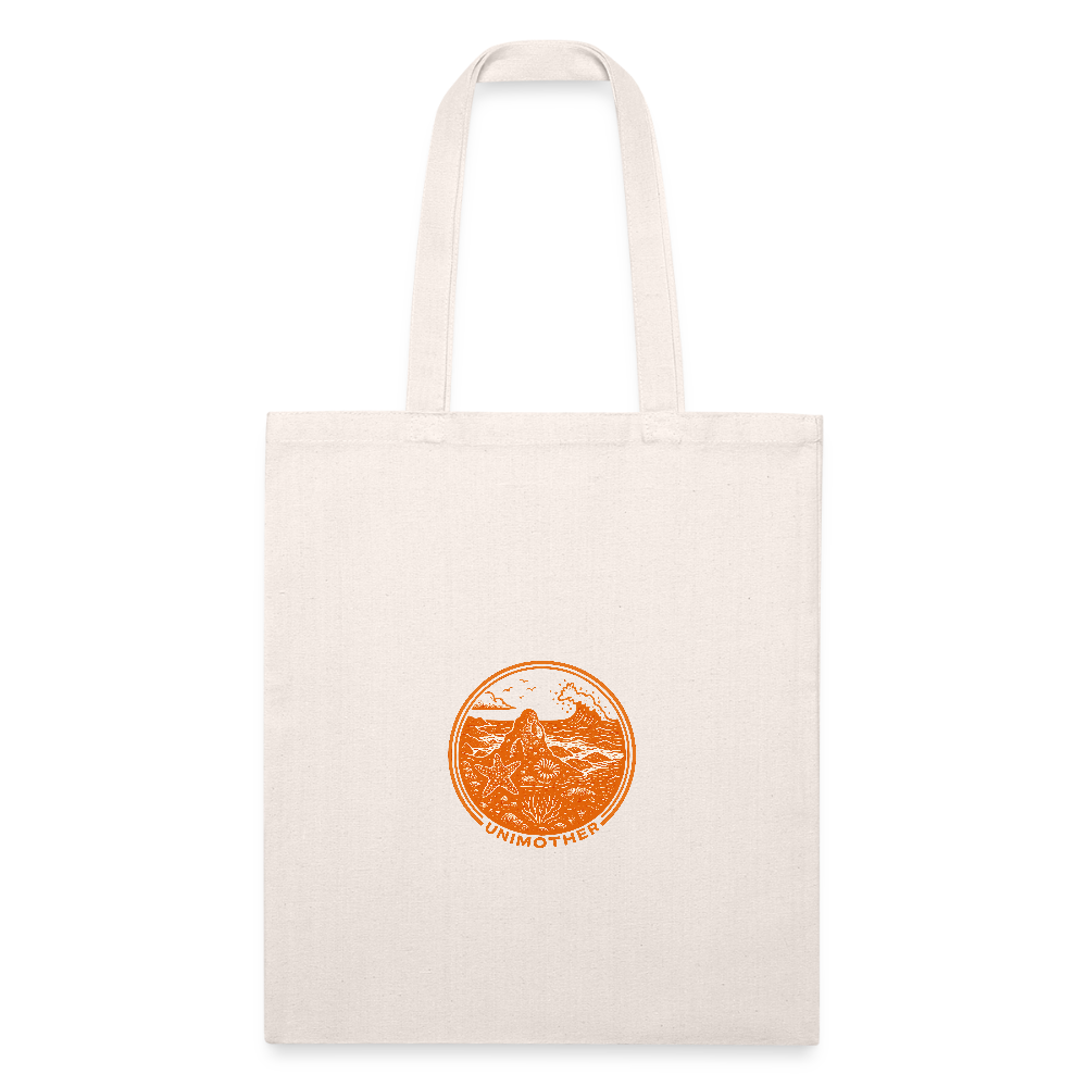 UNIMOTHER — Tide Pool & Surf Badge Recycled Tote Bag - natural