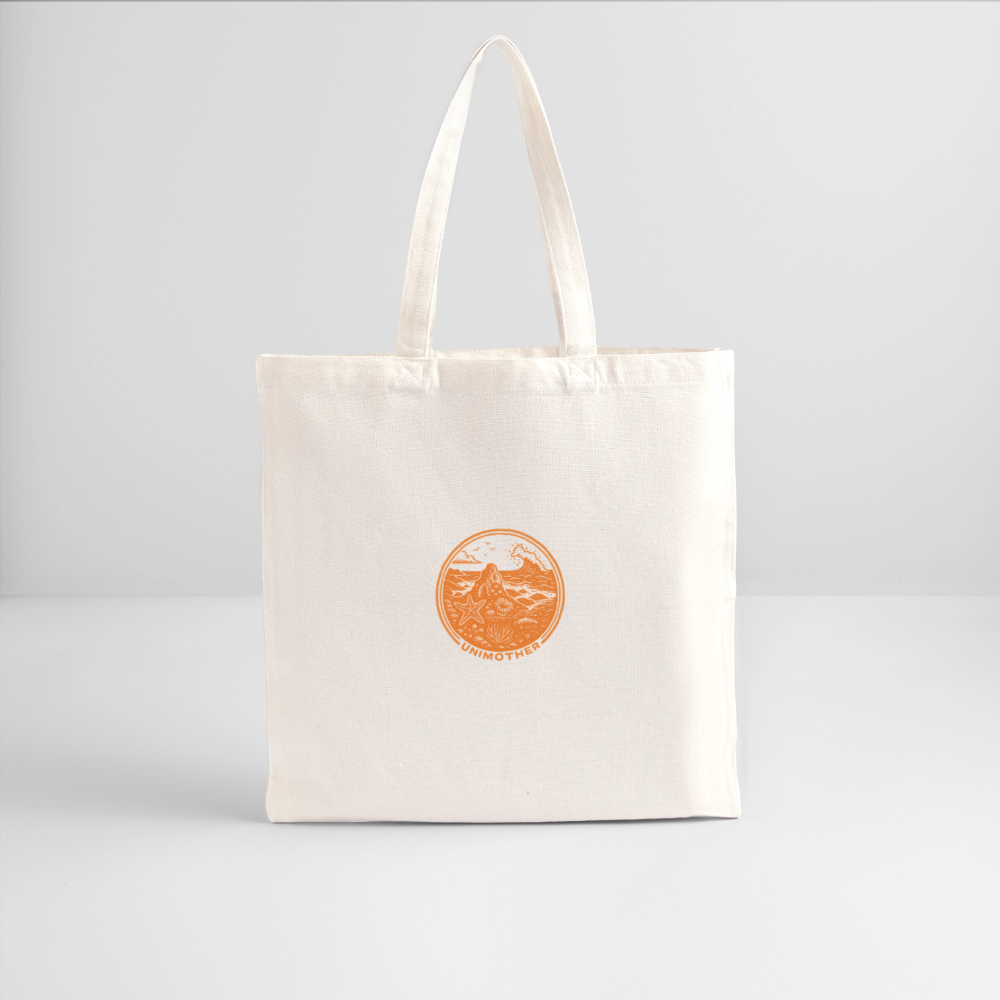 UNIMOTHER — Tide Pool & Surf Badge Recycled Tote Bag - natural