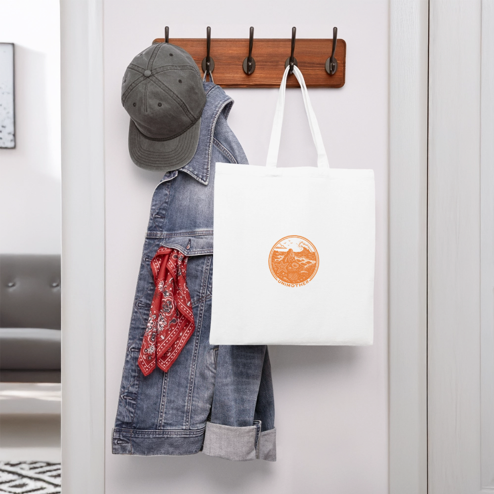 UNIMOTHER — Tide Pool & Surf Badge Recycled Tote Bag - white