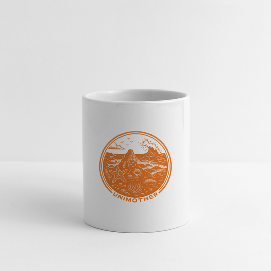 UNIMOTHER — Tide Pool & Surf Badge Coffee/Tea Mug - white