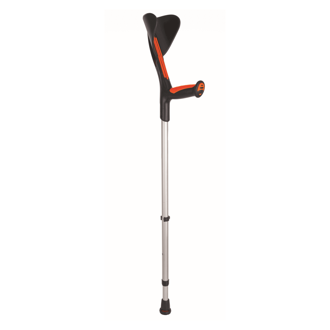 Moderne Unterarmgehstütze Advance – ergonomisch & leicht (0,51 kg), höhenverstellbar (77–98 cm), belastbar bis 140 kg, bi-injiziert mit Elastomergriff & rutschfester Spitze.