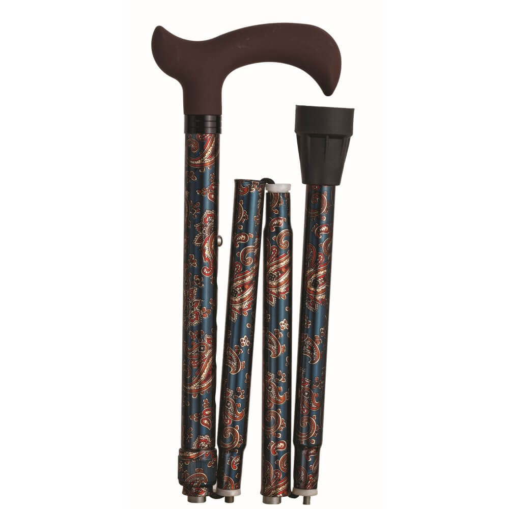 Faltstock Design, faltbar, höhenverstellbar, 110 kg in stilvollen Mustern