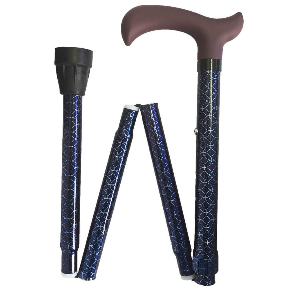 Faltstock Design, faltbar, höhenverstellbar, 110 kg in stilvollen Mustern