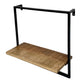 Hängeregal - Wandregal - Bücher Regal 50x50x25 cm - Dock - Metall-Gestell schwarz