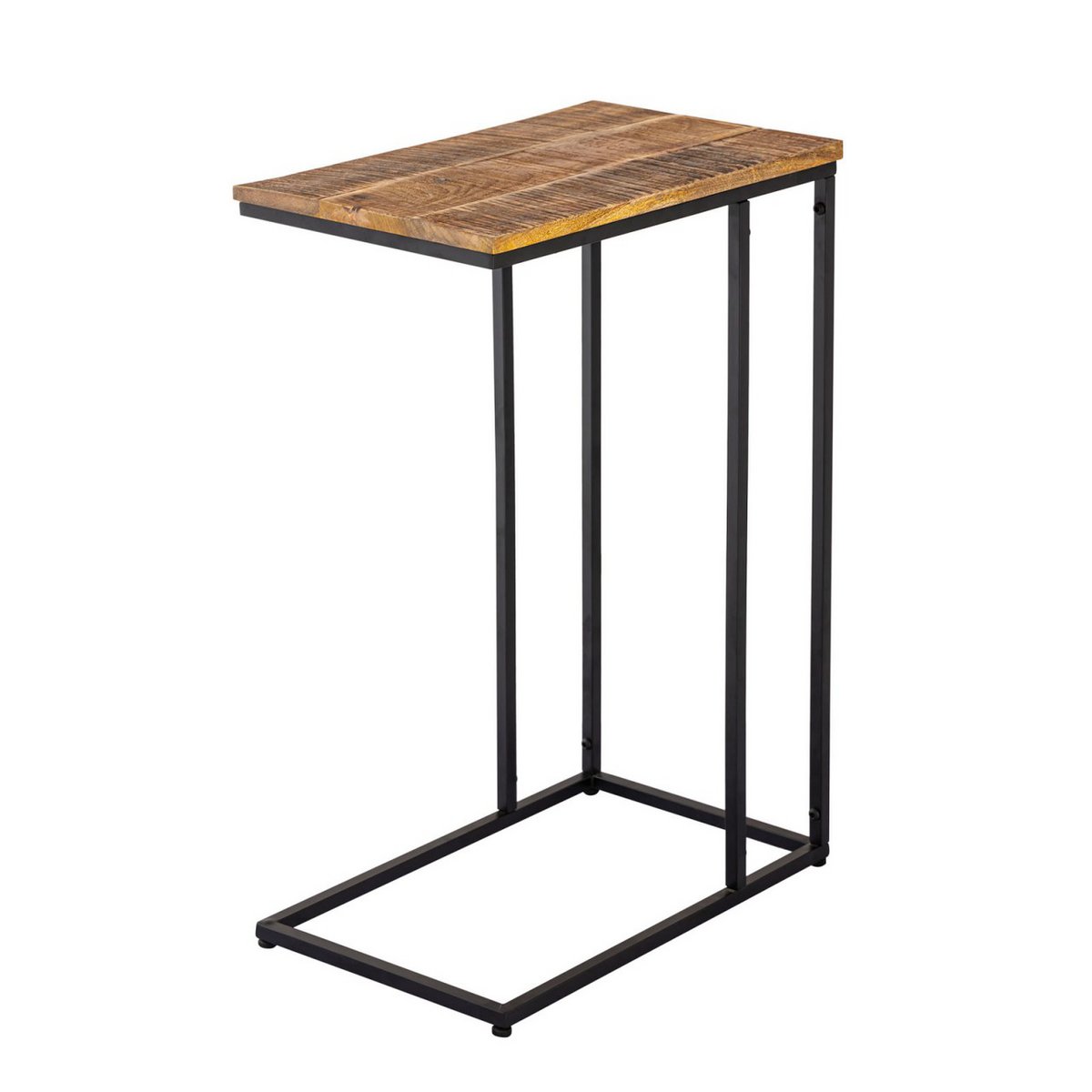 Beistelltisch - Laptoptisch - 25x60x40cm - "Toronto" aus recyceltem Mangoholz und Metall