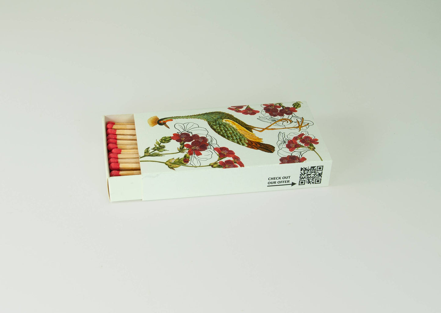 Vintage Streichhölzer – Lange Streichhölzer mit künstlerischem Motiv „Heron“