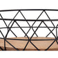 Obstschale - Metall Brotkorb - rund ø 28 cm H 10 cm - Obstkorb Metall schwarz