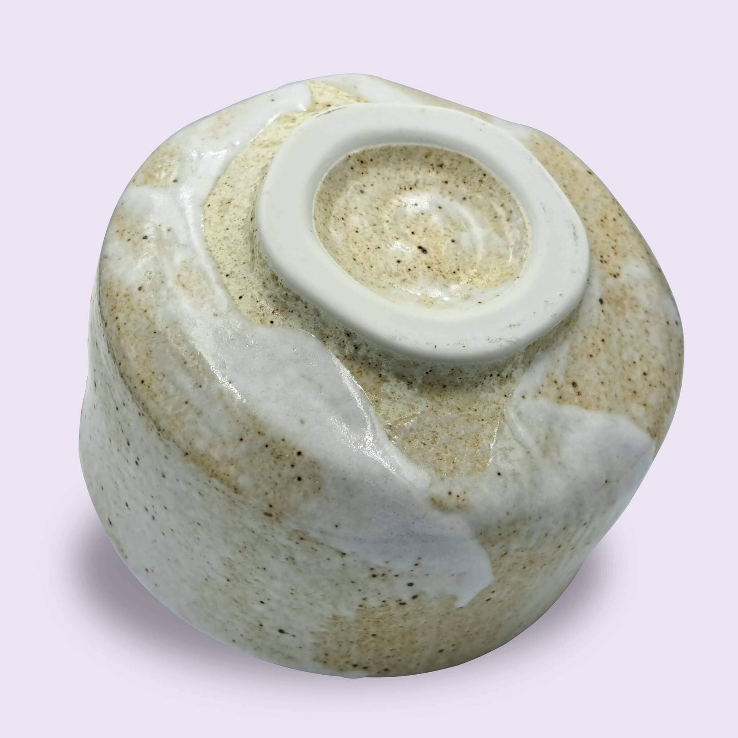 Japanische Matcha Schale - Chawan Yuki - handgemacht aus Keramik - 12x8cm