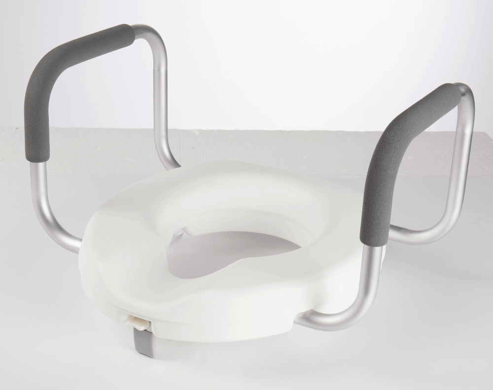 WC-Toilettensitzerhöhung mit Haltegriffen rutschfest – AT51209